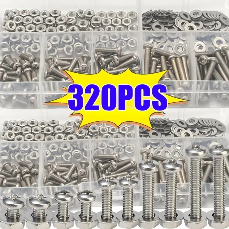 Furniture Hardware Kit - Jeu d'écrous et de boulons hexagonaux