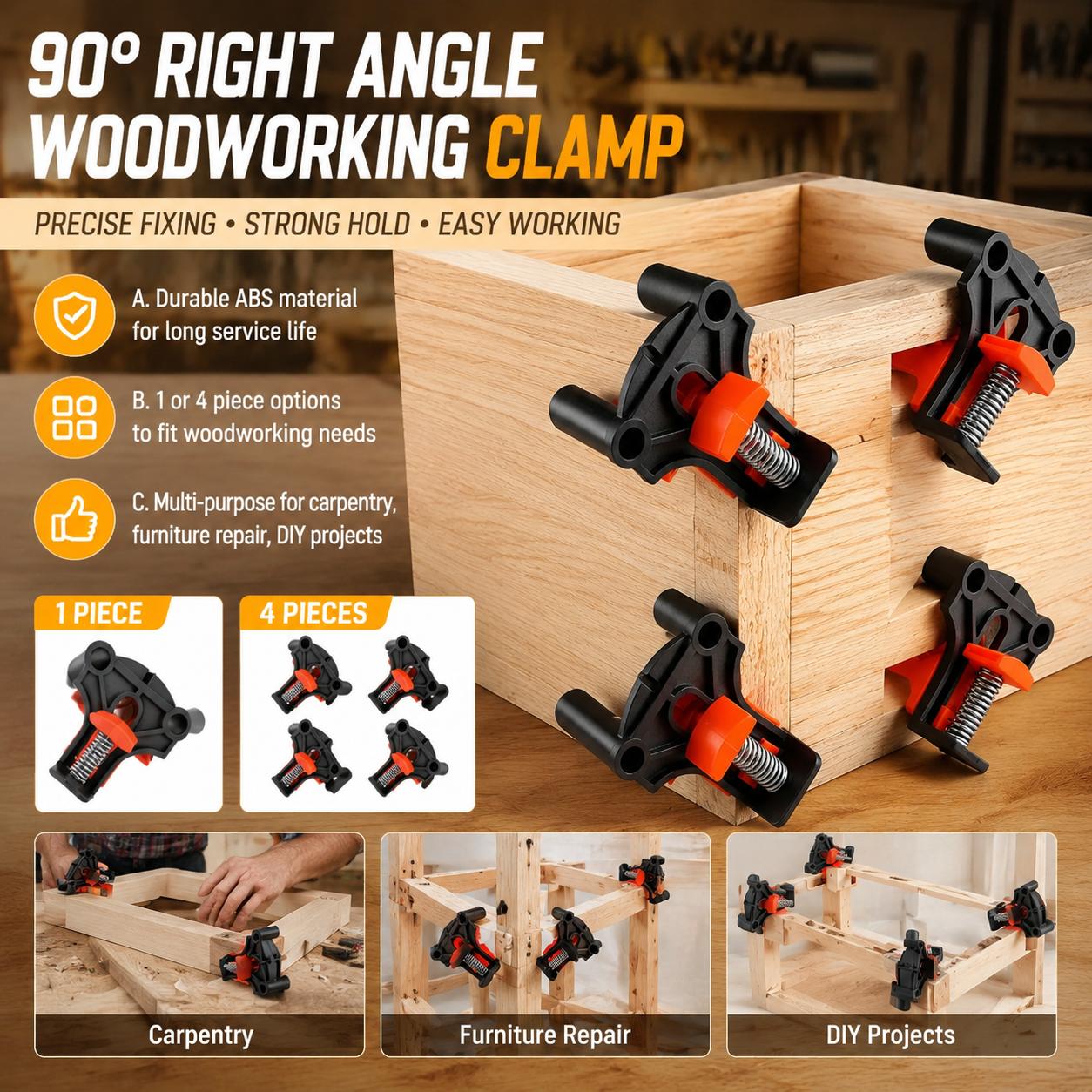Furniture Hardware Kit - Kit de pinces d'angle à 90